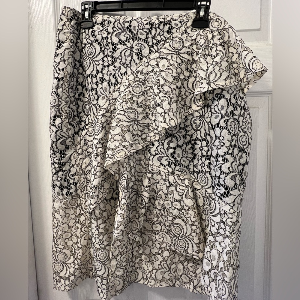 Nanette Lepore lace tiered skirt